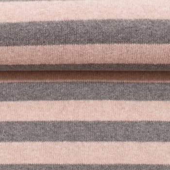 Strickstoff "LENN" Rosa/Grau mel.
