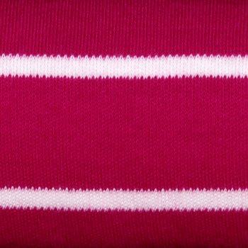 BIO Interlock Ringel Cerise / Weiß