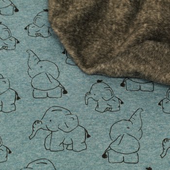 ALPEN FLEECE "Elefanten" Rauchblau