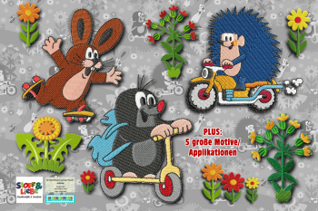 Stickdatei Grosses Set "Der kleine Maulwurf - Unterwegs "