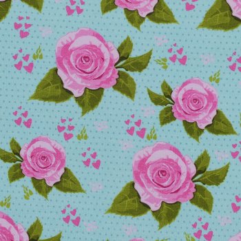 Kuschel-Sweat "TEA ROSES" Mint