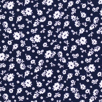Viskosewebstoff DAISY DOTS Marine