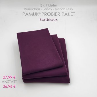 PAMUK®  PAKET (3 x 1 m) BORDEAUX 