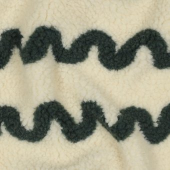 Teddy Jacquard Wellen Moos grün 
