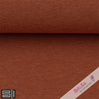 Reststück 1m!SWAFING Sweat EIKE Terracotta MELANGE 