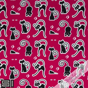 Jersey JODY by Swafing KATZEN AUF PINK 