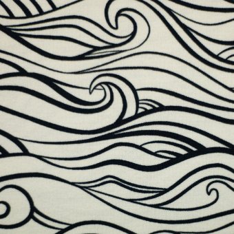 NEW WAVES Jersey by Käselotti/Swafing ecru 