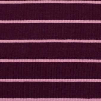 Jersey Streifen aubergine-graurosa HW25 