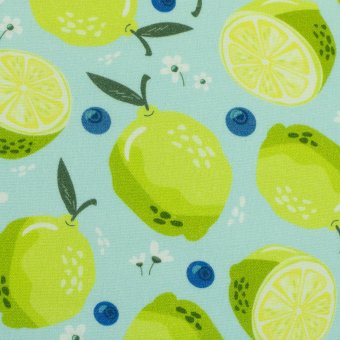 Baumwolle Webware FRUITS Limetten 