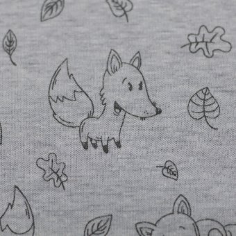 Alpenfleece LEAH FUCHS meliert grau 