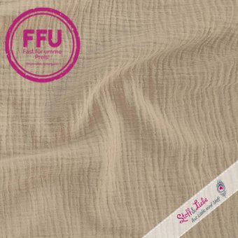 Bio Musselin EXTRA BREIT 245 cm SAND 