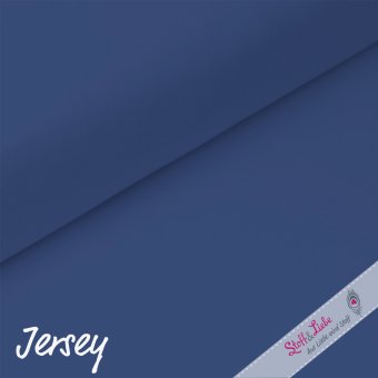 PAMUK Jersey ELEFANTENBLAU 