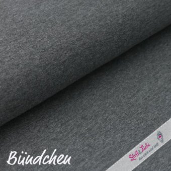 PAMUK® Bündchen DUNKELGRAU MELANGE 