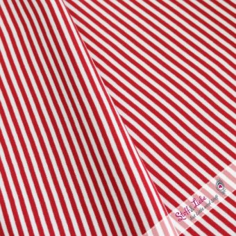 50 cm PAMUK Ringelbündchen Rot-Weiß 