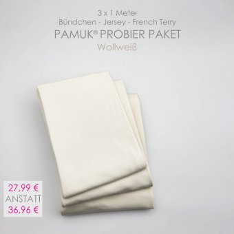 PAMUK®  PAKET (3 x 1 m) WOLLWEISS 