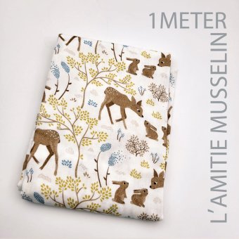 1 Meter Reststück L' AMITIE MUSSELIN 