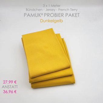PAMUK®  PAKET (3 x 1 m) DUNKELGELB 