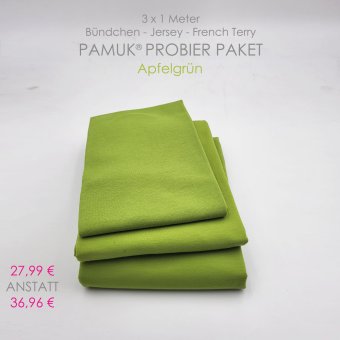 PAMUK®  PAKET (3 x 1 m) APFELGRÜN 