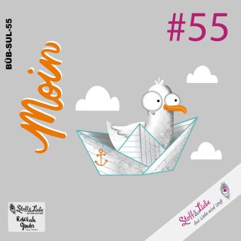 Bügelbild A4 - LUF(S)TIGE MÖWE  #55 