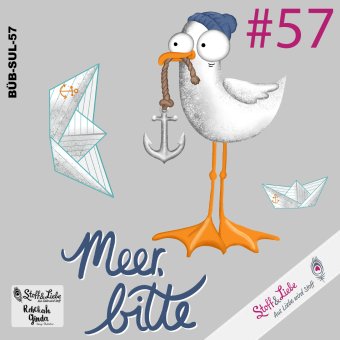 Bügelbild A4 - LUF(S)TIGE MÖWE  #57 