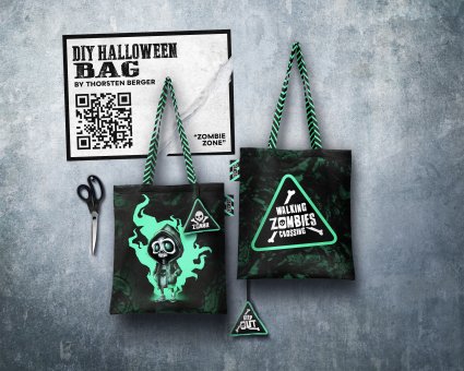 Canvas HALLOWEEN BAG ZOMBIE by Thorsten Berger 