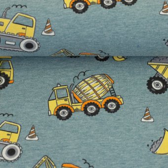 AUF DER BAUSTELLE! Kuschelsweat Mintgrau 