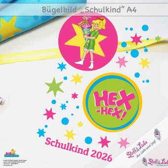 Pre-Order A4 Bügelbild Bibi Blocksberg SCHULKIND 