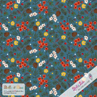 SOMMERSWEAT Belle & Boo BLUMEN BLAU 