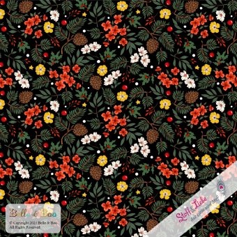 KUSCHELSWEAT Belle & Boo BLUMEN SCHWARZ 