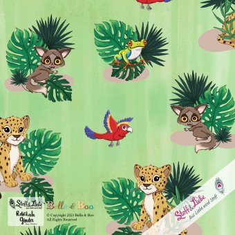 Ausverkauf! Belle&Boo SAFARI - ALLOVER GRÜN 