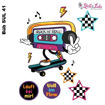 Bügelbild A4 - 80s SKATER  #41 
