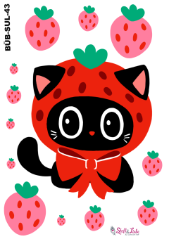 Bügelbild A5 - STRAWBERRY HAT 