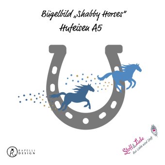 Pre-Order A5 Bügelbild HUFEISEN Blau 