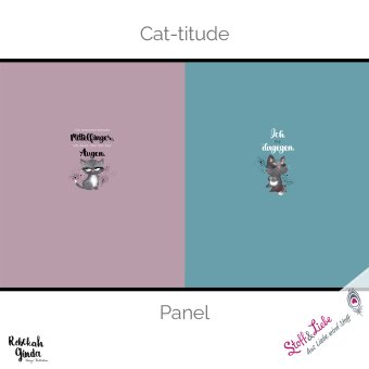 Cat-titude PANEL ROSA-FROZEN MINT 
