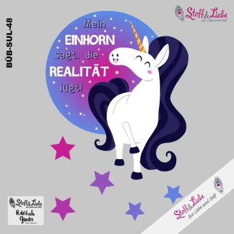 Bügelbild A5 - MEIN EINHORN SAGT... 