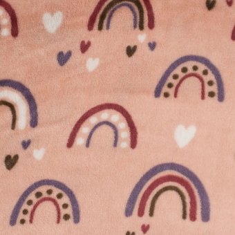 Doubleface WELLNESS-FLEECE Rainbow apricot 