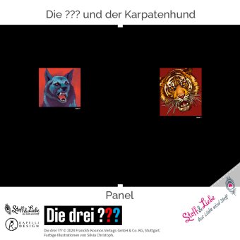 Sweat Die Drei ??? -  HUND/TIGER 2er PANEL 