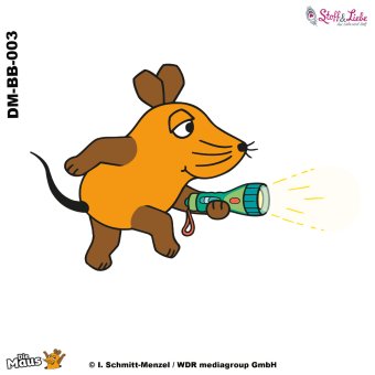 Bügelbild A5 - DieMaus TASCHENLAMPE #03 