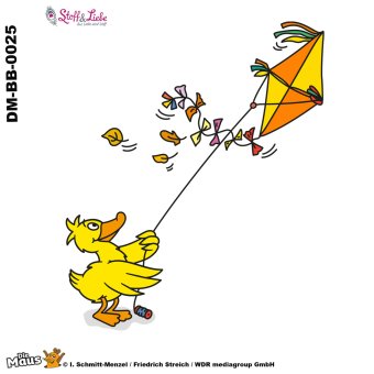 Bügelbild A5 - DieMaus ENTE & DRACHE #25 