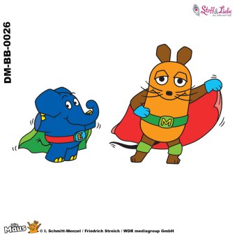 Bügelbild A5 - DieMaus SUPERHELDEN #26 