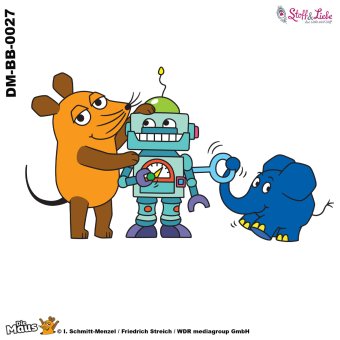 Bügelbild A5 - DieMaus ROBOTER #27 