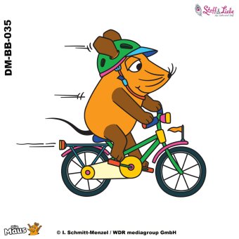 Bügelbild A5 - DieMaus FAHRRAD #35 