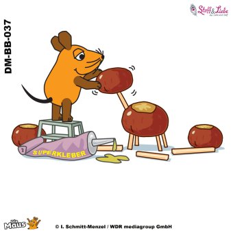 Bügelbild A5 - DieMaus KASTANIE #37 