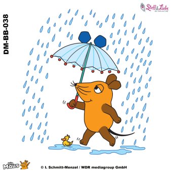 Bügelbild A5 - DieMaus REGEN #38 