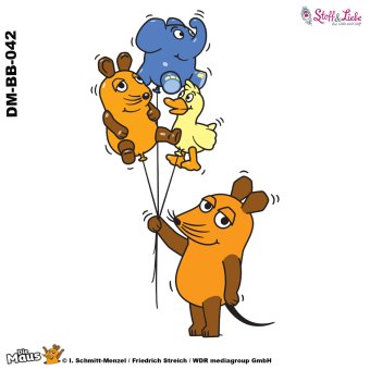 Bügelbild A5 - DieMaus BALLON #42 