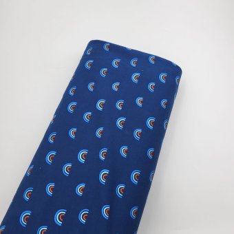 Stoffschätzchen: Sweat Schietwetter REGENBÖGEN 