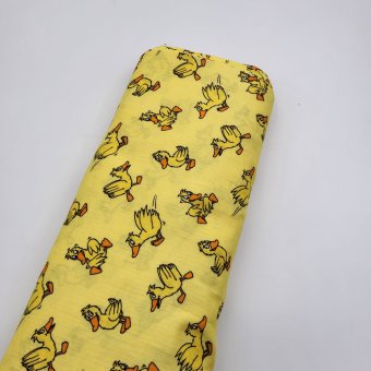 Stoffschätzchen: Musselin ENTE Gelb 