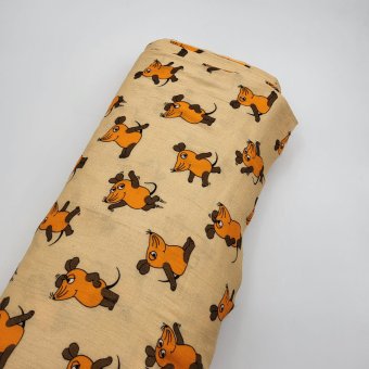 Stoffschätzchen: Musselin MAUS Beige 