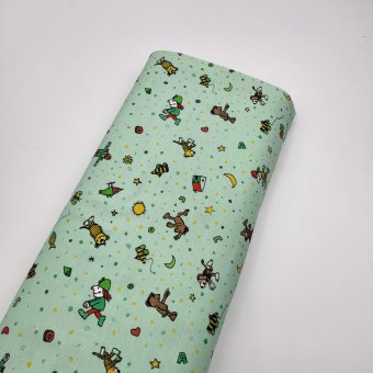 Stoffschätzchen: Jersey JANOSCH Süße Träume Grün 