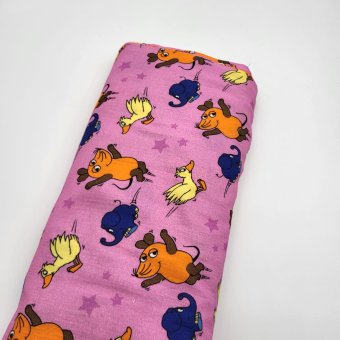 Stoffschätzchen: Musselin MAUS Pink 